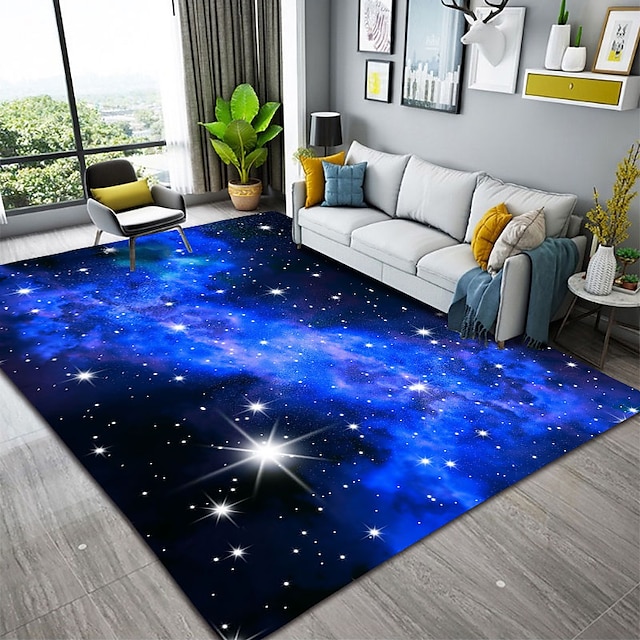  Galaxy star área tapete para sala de estar antiderrapante tapete cabeceira sala quarto interior ao ar livre