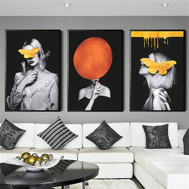  1pc People Wall Art Canvas Secret Women Prints and Posters Abstract Portrait Pictures Decorative Fabric Painting For Living Room Pictures No Frame