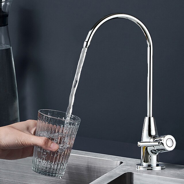  drikkevannsfilterkran moderne børstet nikkelkran til kjøkkenvask blyfri vannfilterkran kun kaldt vann