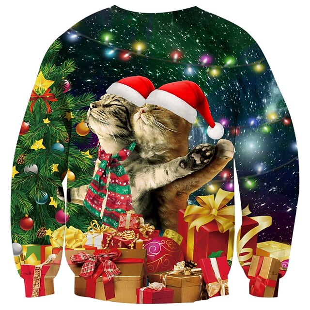 Christmas Santa Claus Cat Ugly Christmas Sweater / Sweatshirt Hoodie