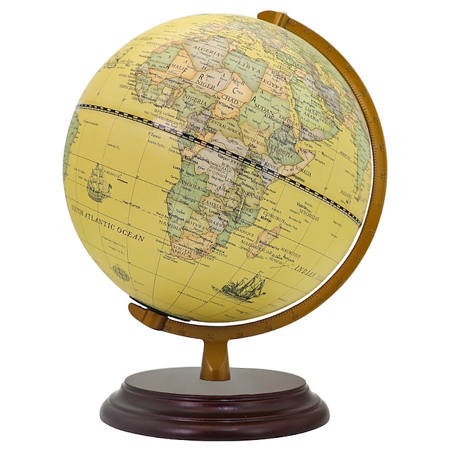  antieke globe dia - mini globe - moderne kaart in antieke kleur - Engelse kaart - educatief/geografisch