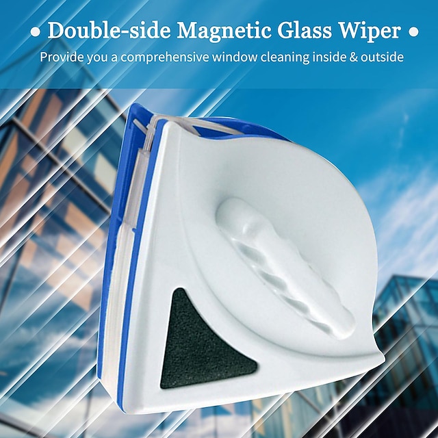  מנקה חלונות מגנטי דו צדדי, כלים לניקוי חלונות משקפיים מנקה משקפיים מברשת לניקוי חלונות לרכב לחלונות עובי 3-8 מ
