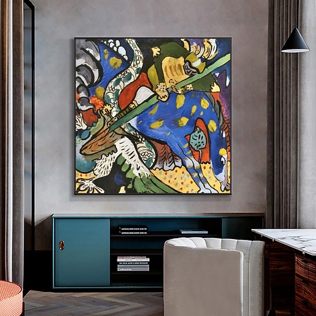  ruční olejomalba plátno nástěnné umění abstraktní dekorace slavný wassily kandinsky st. george i for home decor válcovaný bezrámový nenatažený obraz