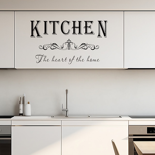  Küche, das Herzstück des Hauses, Küche, Sprichwörter, Restaurant, Hauswände, dekorative Hintergrundwandaufkleber, abnehmbar