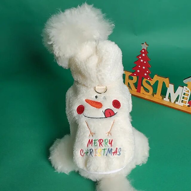  Kutyák Macskák Kapucnis felsőrész Buli Alkalmi Tél Meleg Légáteresztő Mekano Mosható Kényelmes Karácsony Szabadtéri Alkalmi / Napi Kutyaruházat for bichon frisé Pomerániai törpespitz Kölyök kisállat