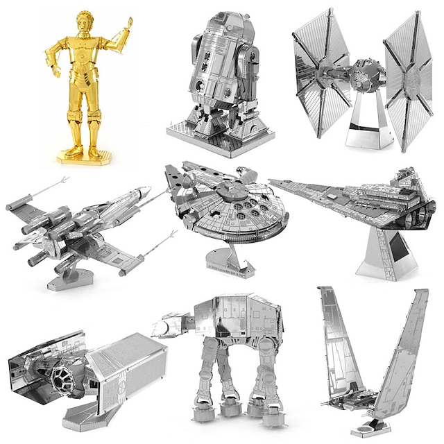  Aipin Metal Assembly Model DIY Puzzle Star Wars Millennium Falcon R2D2 Imperial Star Destroyer