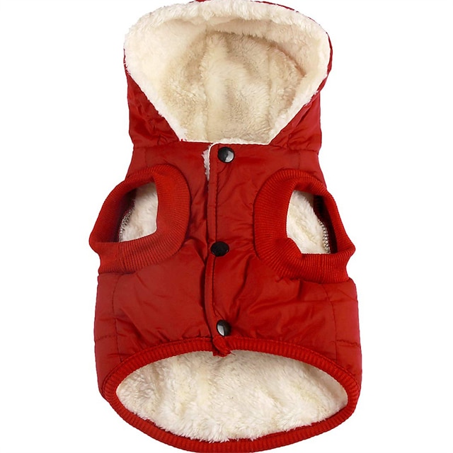  フリース裏地冬用の非常に暖かい犬用パーカー小型犬用ジャケットフード付き子犬用コート