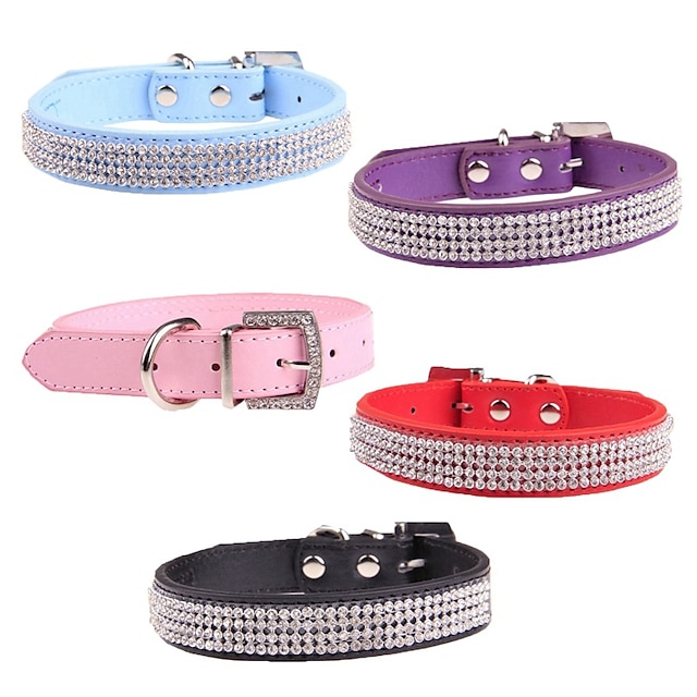  Modisches, dekoratives Halsband für Haustiere, Halsband, Strass-Hundegürtel, Halsband für Haustiere