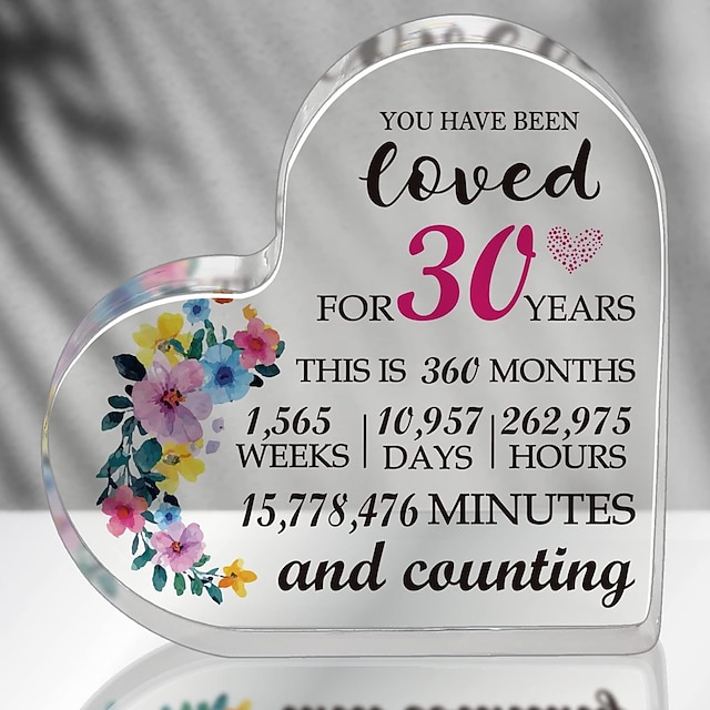  Birthday Gifts for Family, Anniversary Presents Idea for Women Mom Wife Grandma Turning Acrylic Heart Keepsake You Have Been Loved