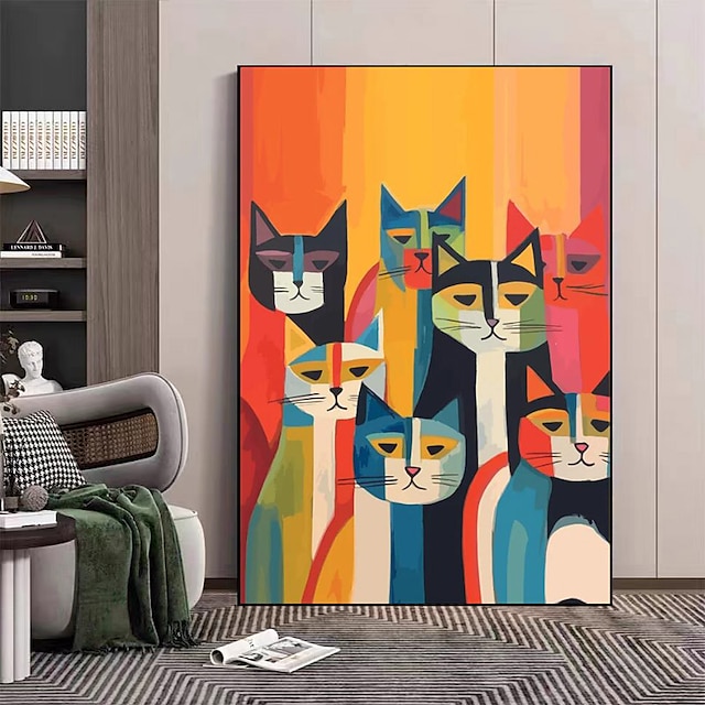  slavný henri matisse cat art domácí zateplovací dárek ručně malovaný dárek pro milovníka zvířat dárek moderní výzdoba ložnice impresionistický obraz moderní rolované plátno (bez rámu)