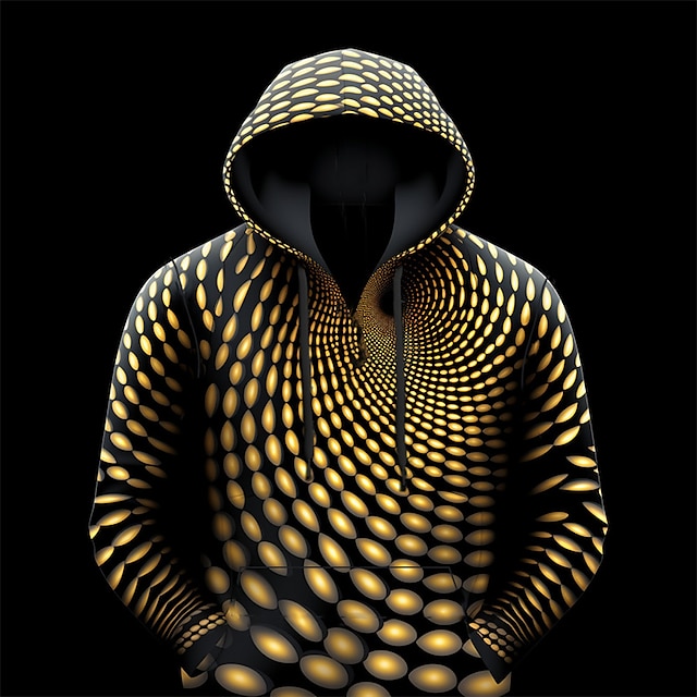  Per uomo Pop art 3D Print Felpa con cappuccio Felpe Felpa Felpa con cappuccio Manica lunga Felpa con cappuccio Con cappuccio Di tendenza Stampa 3D Sportivo Per eventi Da mare Giallo Rosa Stampa Tasca