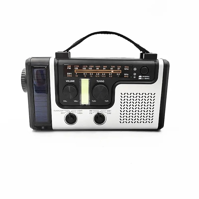  Solar Hand Crank Emergency Radio For AM/FM/SW Multi-band With Flashlight Reading Light SOS Alarm Mobile Phone Charging Function