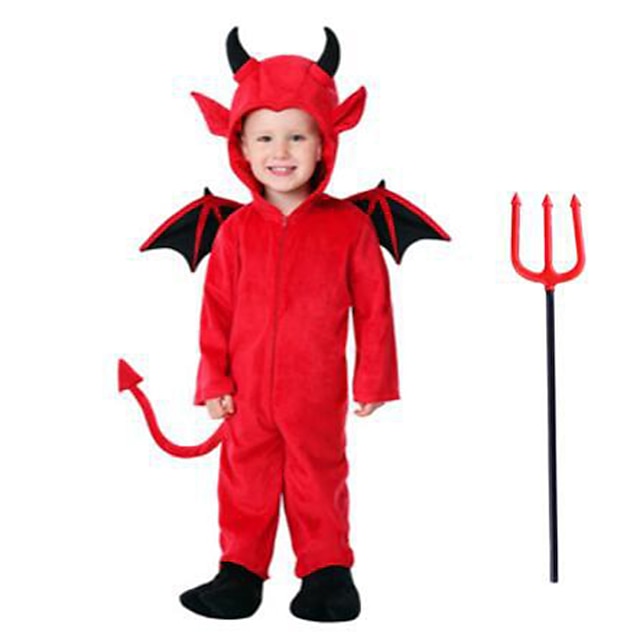  Diavol Demonul taurului Cosplay Costum Cosplay Costum de petrecere Costum Culoare solidă Băieți Fete for Mascaradă Performanță Pentru copii