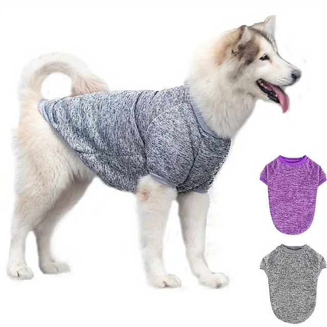  1 stk stor hund sweater til vinter hund klassisk strik blødt fortykkende varmt hundetøj til mellemstore hunde