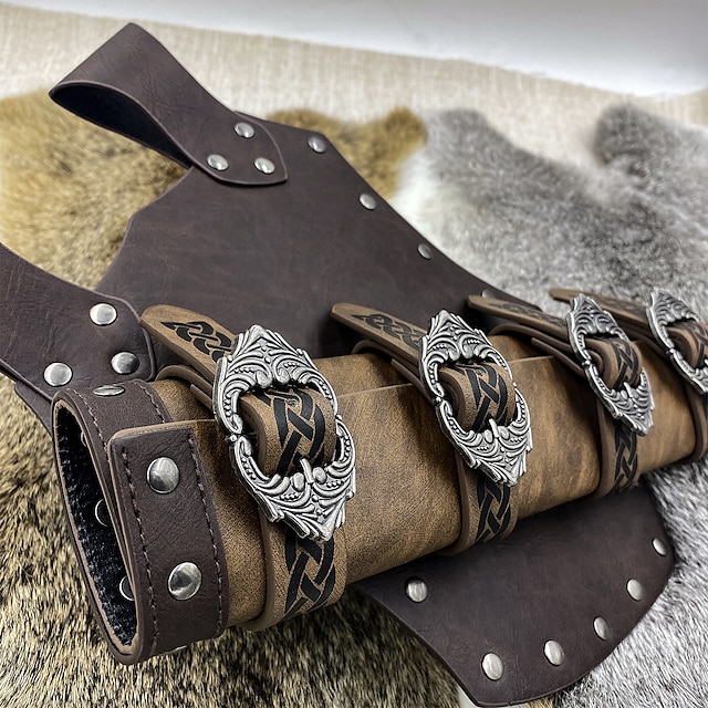  レトリ／ヴィンテージ 中世 ルネッサンス 武器＆鎧 鞘 ソードホルダー ルネサンスフェア 海賊 バイキング シールドメイデン 男性用 セルティック バイキング カーニバル マスカレード パーティー LARP 成人 鞘