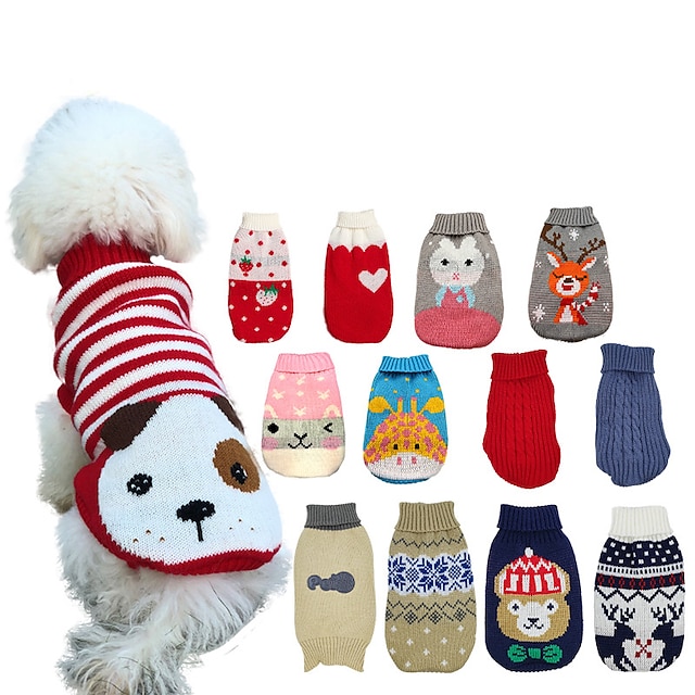  Câini Pisici Pulovere Jumper Modă Petrecere Iarnă Cald Respirabil Απαλό Lavabil Comfortabil Crăciun Halloween Crăciun În aer liber Casul / Zilnic Îmbrăcăminte pentru câini for Bichon Frise Pomeran un