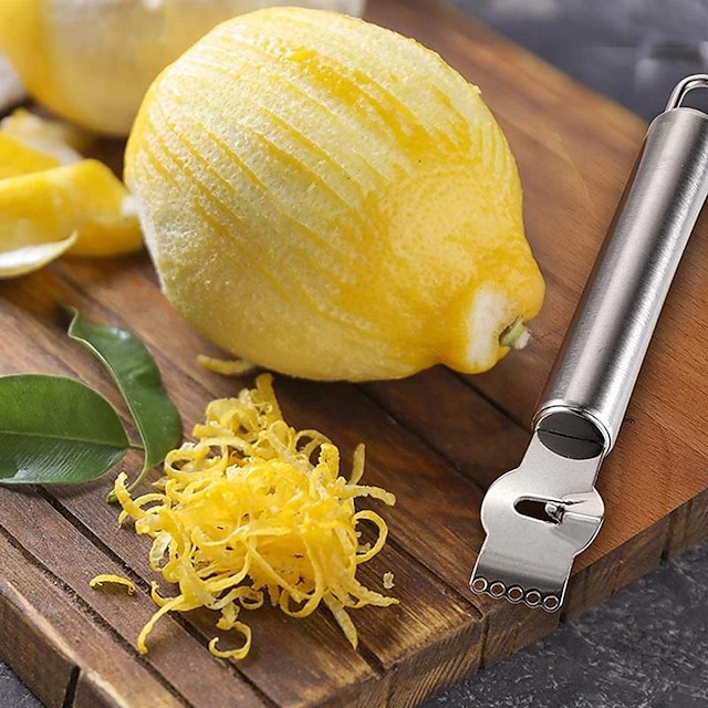  1 Stück Zitronenschale Reibe Edelstahl Schäler Küchenutensilien Küchenzubehör Küchenhelfer