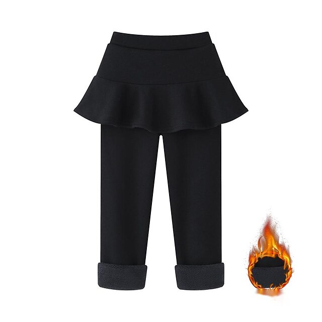  Bambino Da ragazza Ghette Tinta unica Adorabile Scuola Cotone 7-13 anni Primavera Nero Rosa Vino