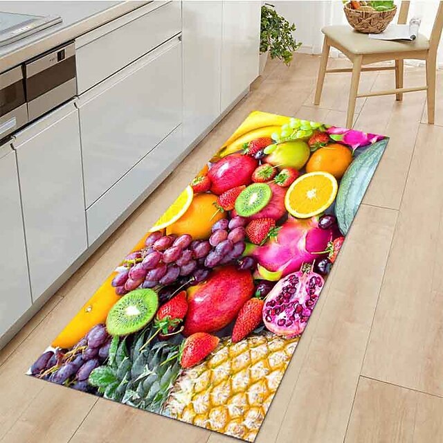 Fruits Kitchen Mat Non-Slip Oil Proof Floor Mat Rug Indoor Outdoor Mat ...