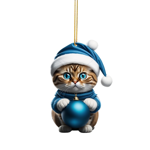  decoratiuni de craciun 2d acrilic pandantiv pisica brad de craciun agatat decoratiuni pisica decoratiuni de craciun pandantiv cadou de craciun