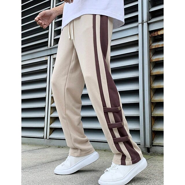 Pantalon jambe droite et taille élastique, imprimé métallique, noir Pantalon jambe droite et taille élastique, imprimé métallique, noir