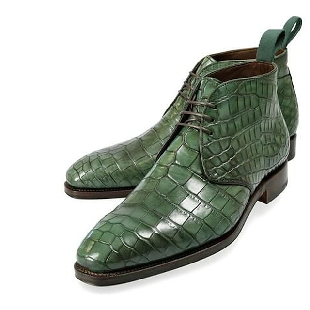  Bărbați Cizme Pantofi formali Pantofi rochie Plimbare Englezesc Zilnic PU Cald Shock-absorbție Rezistenta la uzura Cizme / Cizme la Gleznă Dantelat Trifoi Toamnă Iarnă
