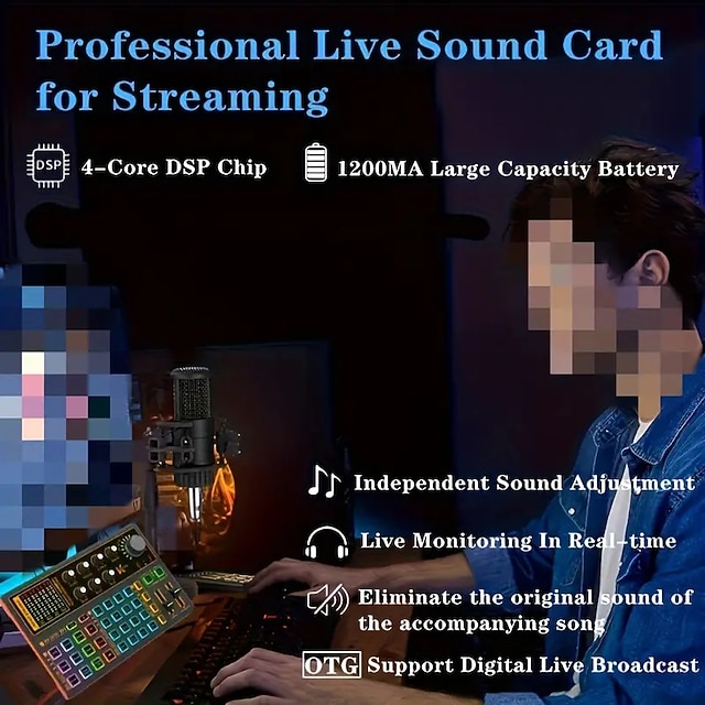 Professional Audio Mixer K300 Live Sound Card And Audio Interface Sound