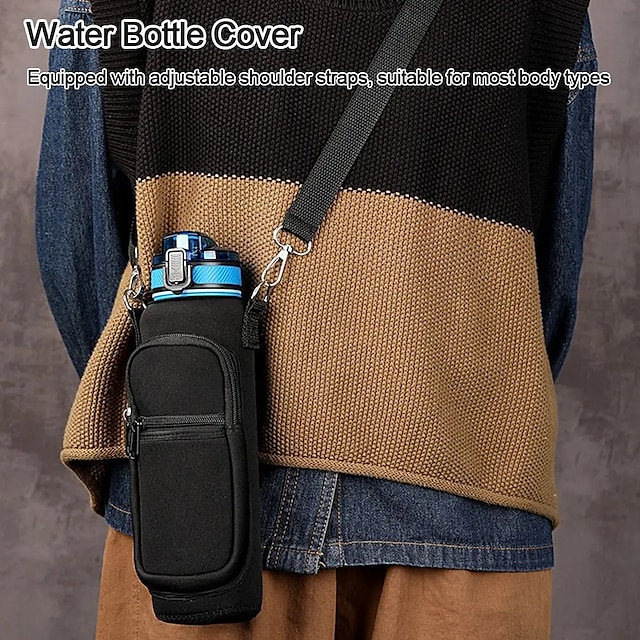  sac pour téléphone portable sac de transport de bouteille d'eau avec sac à fermeture éclair compatible avec un gobelet de 32 oz avec poignée porte-bouteille d'eau de couleur dégradée pour la course à