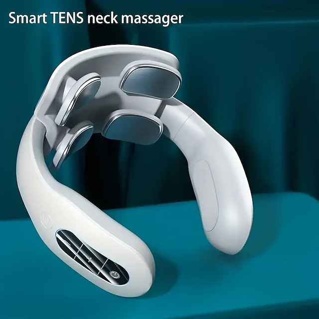  cervikal ryggrad massageapparat elektrisk bärbar intelligent puls nackskydd nacke axel nacke fysioterapi varm kompress artefakt cervikal ryggrad massager