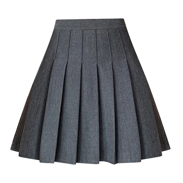 Women's A Line Above Knee High Waist Skirts Pleated Solid Colored Homecoming Casual Daily Spring & Fall Fashion Apricot Black Brown Grey 5