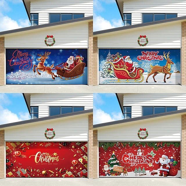 Christmas Garage Door Banner, Indoor Outdoor Christmas Holidays, Happy ...