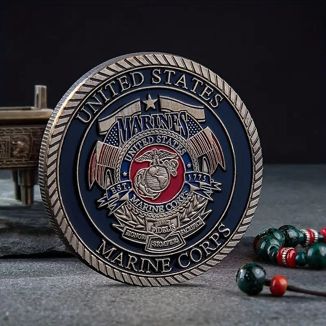  10 Stück einzigartige USMC-Kupfer-Challenge-Münzen – perfektes Marine Corps-Geschenk für die Heimdekoration!