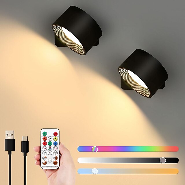 LXURY Glowright Smart Magnetic Lights - 360° Rotation, 3 Colors, USB Rechargeable