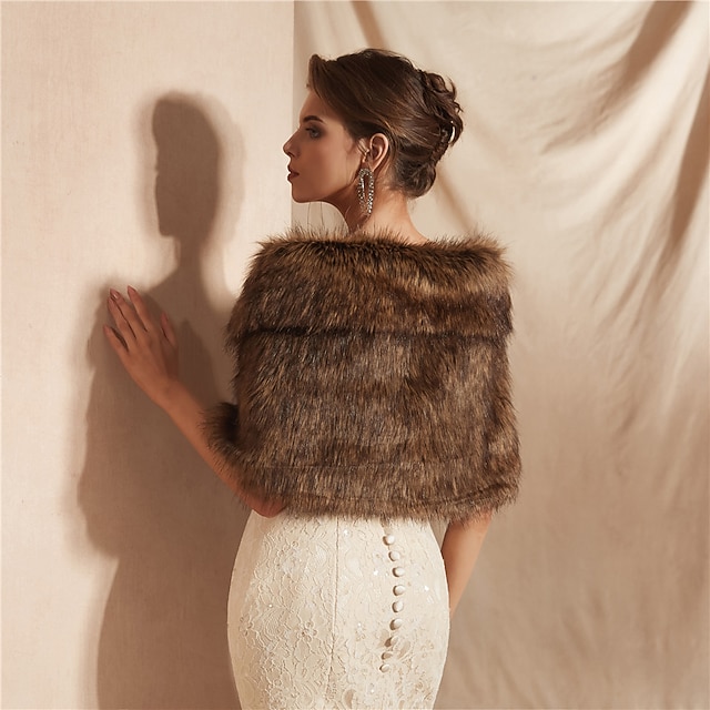 1920s faux fur shawl