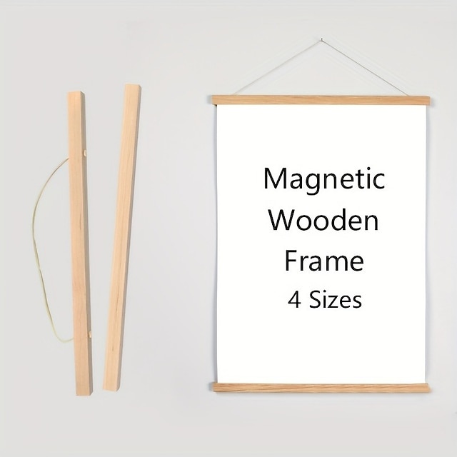  1 st magnetische posterhanger 8/12/16/20 inch grenen hout magneet canvas kunstwerk print poster hanger frame