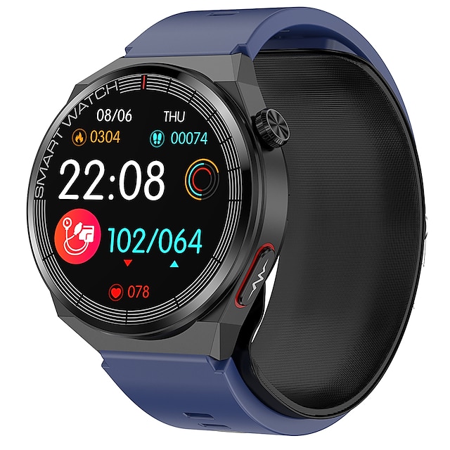  iMosi TK62 Slimme horloge 1.42 inch(es) Smart horloge Bluetooth ECG + PPG Temperatuurbewaking Stappenteller Compatibel met: Android iOS Dames Heren Waterbestendig Mediabediening Berichtherinnering IP
