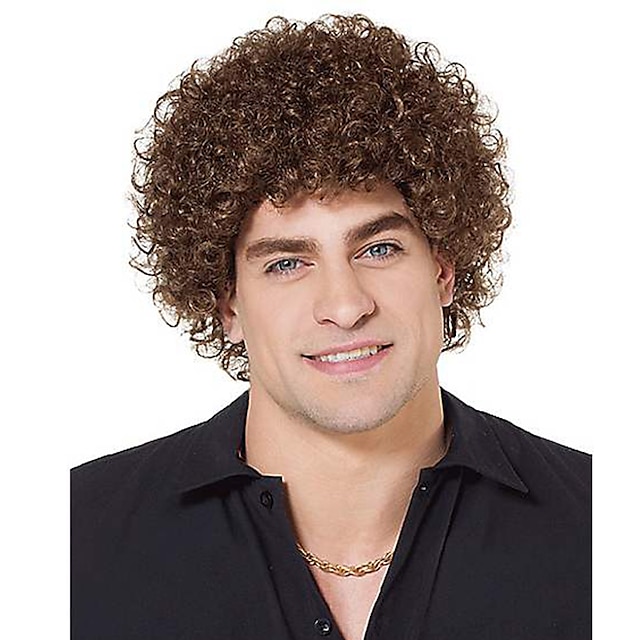  Brown Mini Curly Wig Carnival Wigs