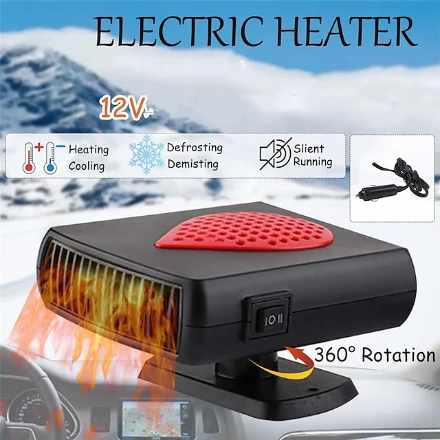  150W Car Heater 12v Electric Heater Glass Defrost Defog Heating Machine for RV Motorhome Trailer Trucks Boats