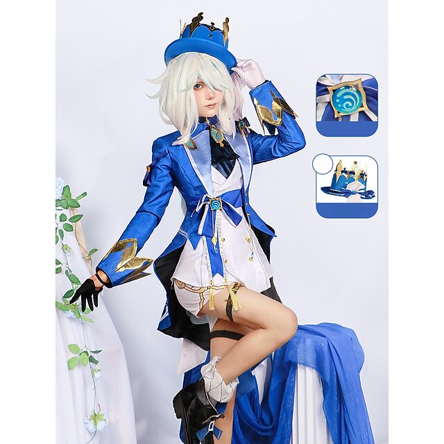  Inspired by Genshin Impact Focalors Anime Cosplay Costumes Japanese Halloween Cosplay Suits Long Sleeve Costume For Women's