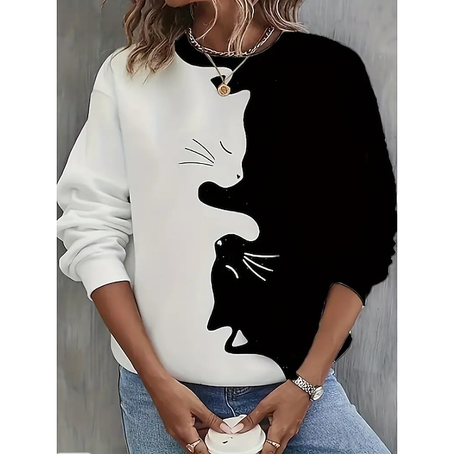  Cat Hoodie Cartoon Manga Anime 3D Graphic For Couple's Men's Women's Adults' Christmas Carnival Masquerade 3D Print Party Casual Daily