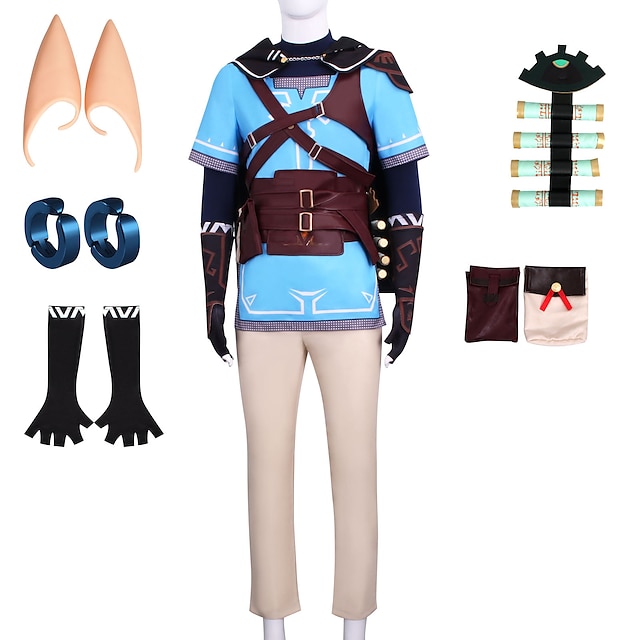  Inspired by The Legend of Zelda: Tears of the Kingdom Link Anime Cosplay Costumes Japanese Masquerade Cosplay Suits More Accessories Costume For Men's Women's