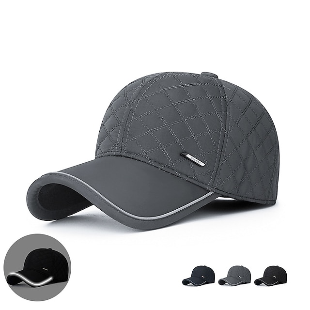  Unisex Șapcă de baseball Pălării de iarnă Negru Albastru Marin Închis Poliester Modă Casual minimalism În aer liber Vacanță Simplu Ajustabile Cremă Cu Protecție Solară Cald Modă