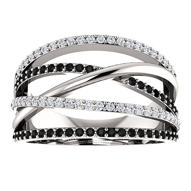  Snubní prsteny Svatební Ozdobný Černá Bílá Slitina Kapka Elegantní Roztomilý stylové