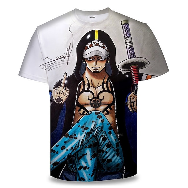  One Piece Cosplay T-shirt Cartoon Manga Print Graphic For Couple's Men's Women's Adults' Carnival Masquerade 3D Print Party Festival