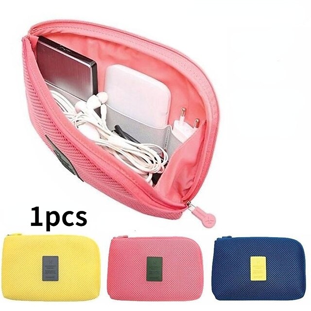  1Pcs Unisex Portable Storage Bag Digital Gadget Devices USB Cable Earphone Pen Travel Bag Cosmetic