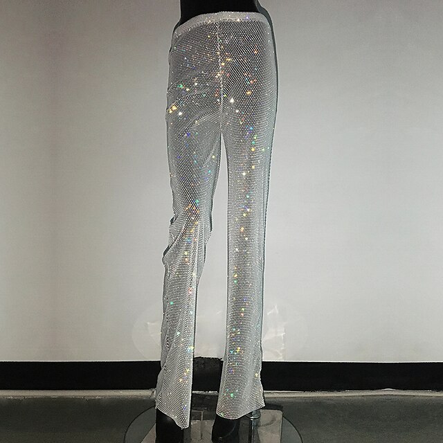 Rhinestone Mesh Pants main image 1
