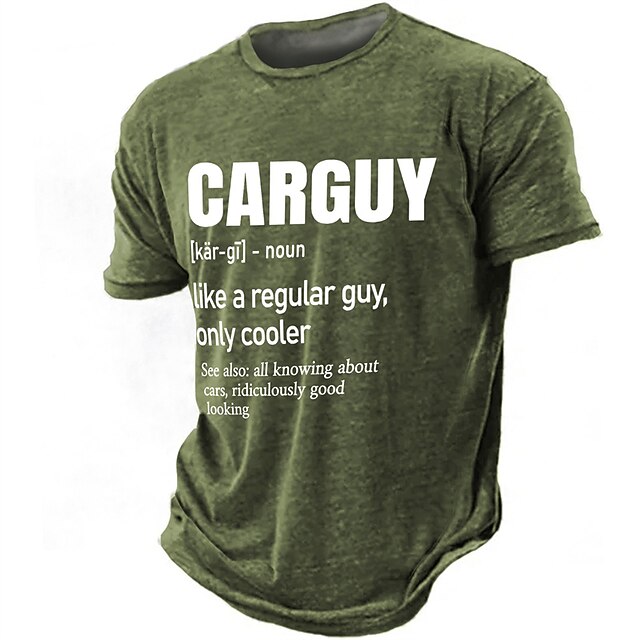 Men's Graphic Letters T Shirt Short Sleeve T shirt 3D Print Crew Neck Shirt Daily Designer Retro Vintage Sports Outdoor Holiday Going out Navy Blue Purple Green Spring & Summer Clothing Apparel S M L4