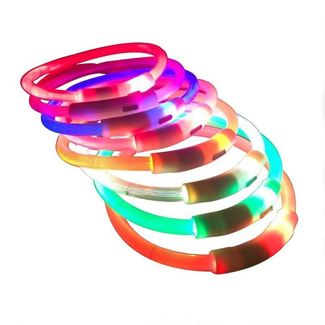  Τρωκτικά Σκυλιά Κουνέλια Αντανακλαστική ταινία Φωτιστικό γιακά Κολάρο Anti Lost Tracker Αντανακλαστικό Προσαρμόσιμη Φορητό Επαναφορτιζόμενο Ασφάλεια ΖΩΗ ΕΞΩΤΕΡΙΚΟΥ ΧΩΡΟΥ Κυνήγι Τρέξιμο Μονόχρωμο