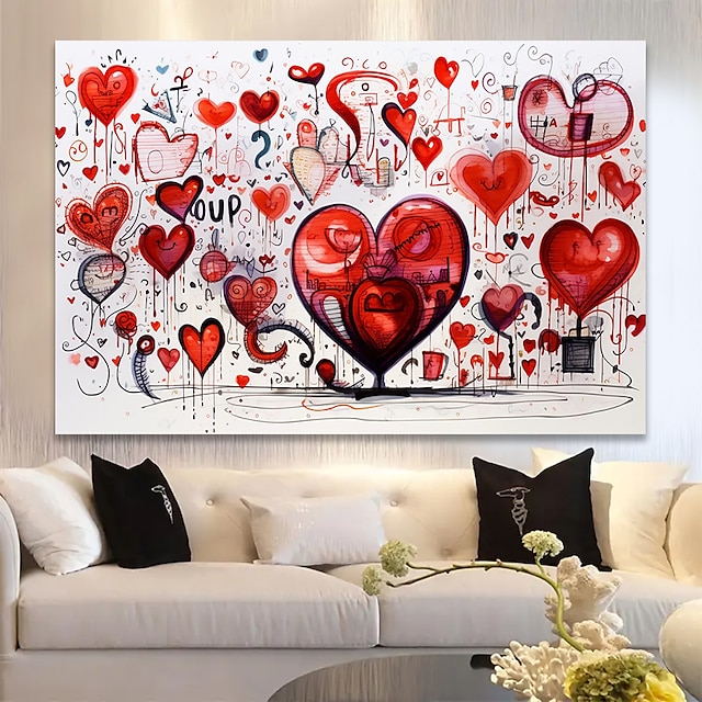  leveleket & szlogen fali művészet vászon Valentin nap szerelmes nyomatok és poszterek képek dekoratív szövetfestés nappaliba képek keret nélkül