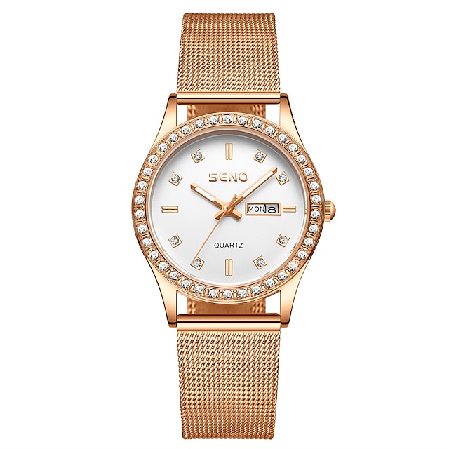  Women Quartz Watch Minimalist Sports Business Wristwatch Waterproof Stainless Steel Watch